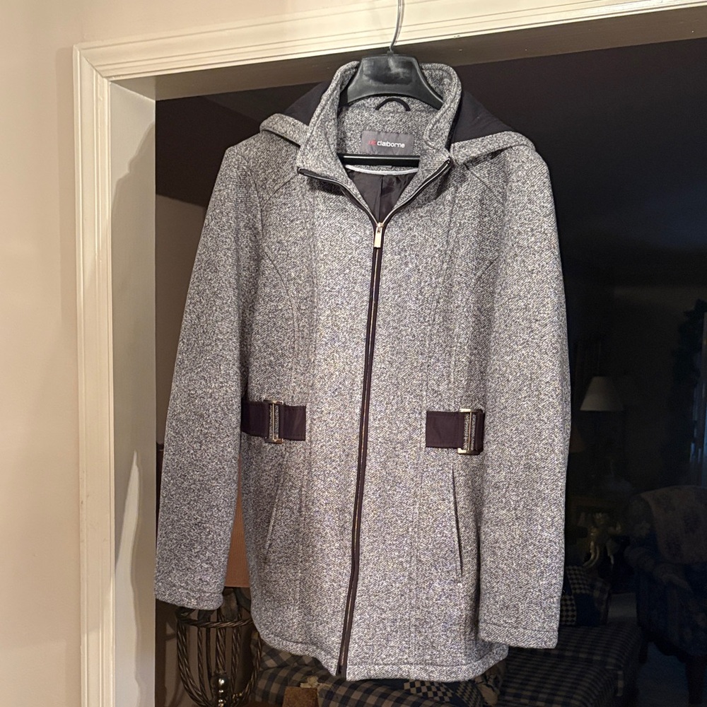 Liz Claiborne Charcoal Zip-Up Jacket